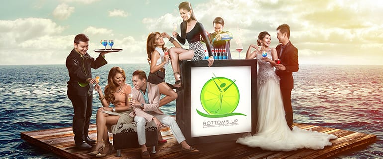 Billboard Shoot for Bottoms Up Mobile Bar